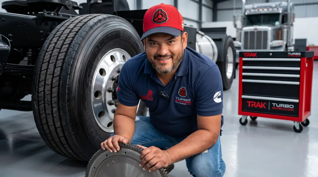 Ángel Lobo, especialista en inyección diésel, en el taller de Turbo Inyección Botardo